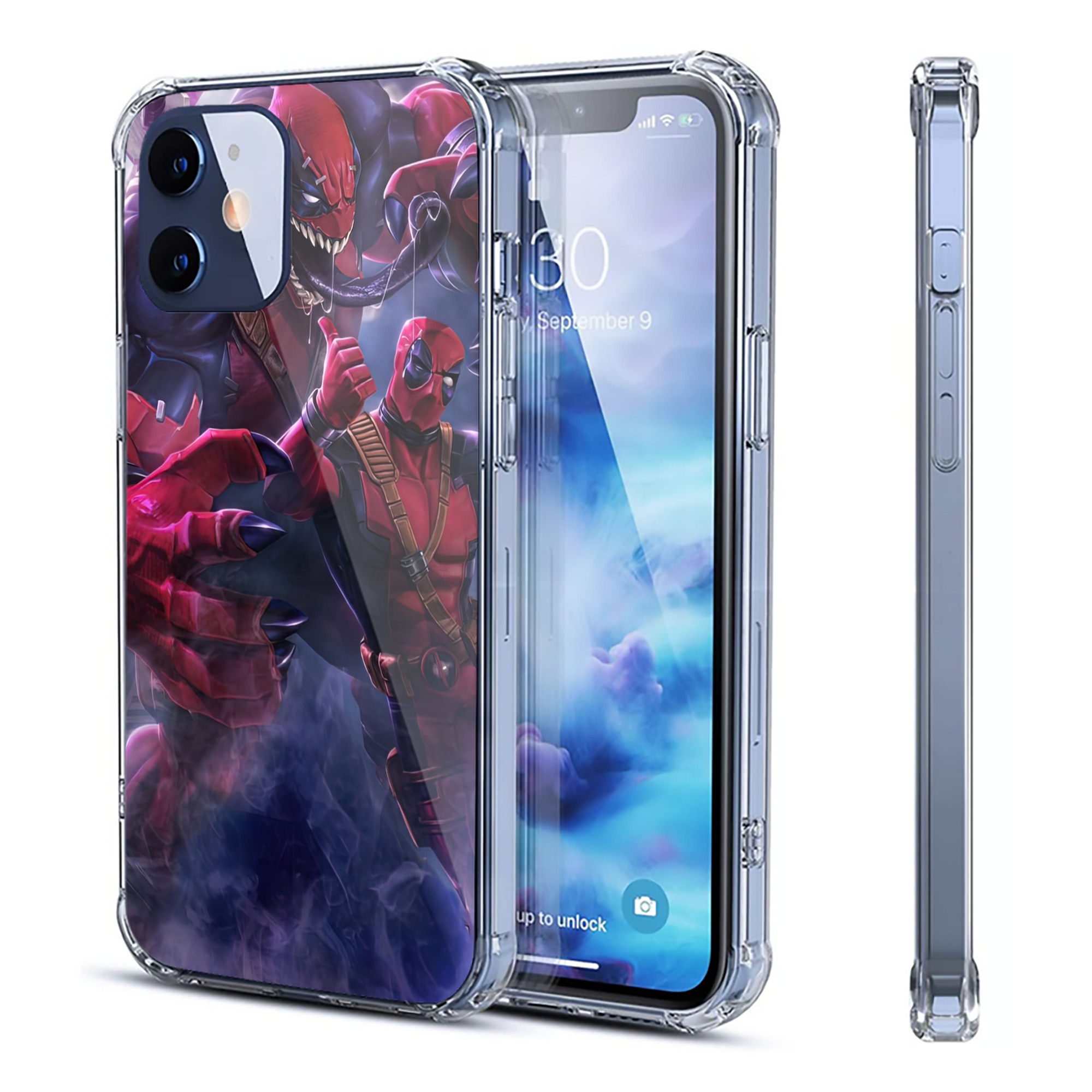 （画像用） Deadpool デッドプール 【iPhone 12シリーズ対応】透明スマホケース（クリアソフトケース）